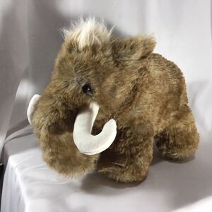 Woolly Mammoth Elephant Plush Tusks Realistic 12 X 9  Stuffed Animal